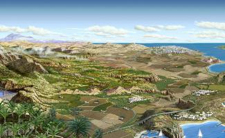 Ilustración paisaje Canarias